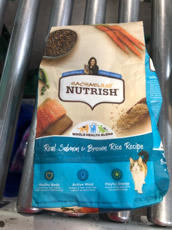 Photo 2 of {SEE NOTES} 
 Rachael Ray Nutrish Premium Natural Dry Cat Food, Real Salmon & Brown Rice 3 PACK 