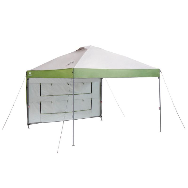 Photo 1 of **MISSING CANOPY*FRAME ONLY**
Coleman Helter 10 Ft. X 10 Ft. Swingwall Pallet C020, Tan & Green