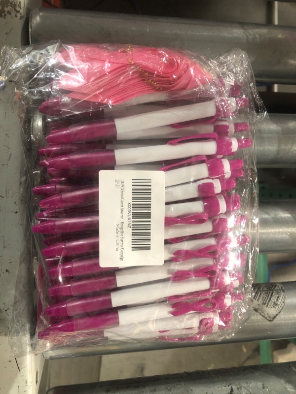 Photo 2 of 108 PCS Breast Cancer Awareness Accessories, 36 PCS Breast Cancer Awareness Bracelets 36 PCS Ballpoint Pens and 36 PCS Pink Ribbon Pins for Charity Recognition Survivor Campaign