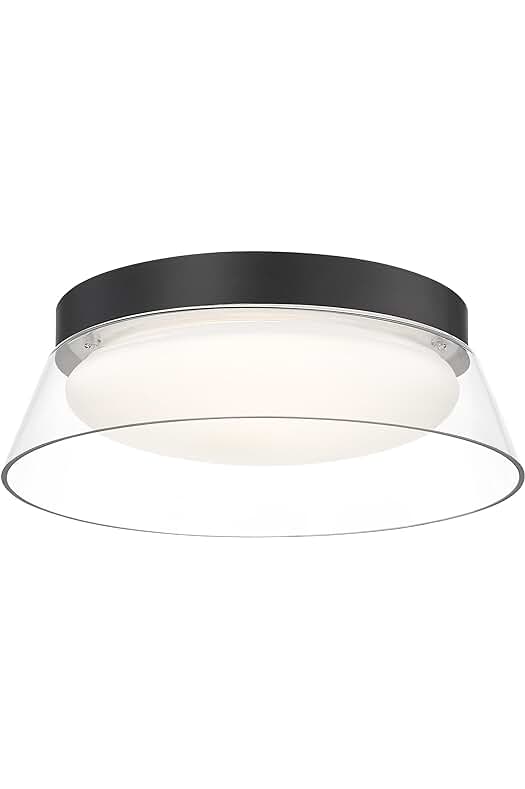 Photo 1 of 12 Inch LED Ceiling Light Fixture, Black Flush Mount 