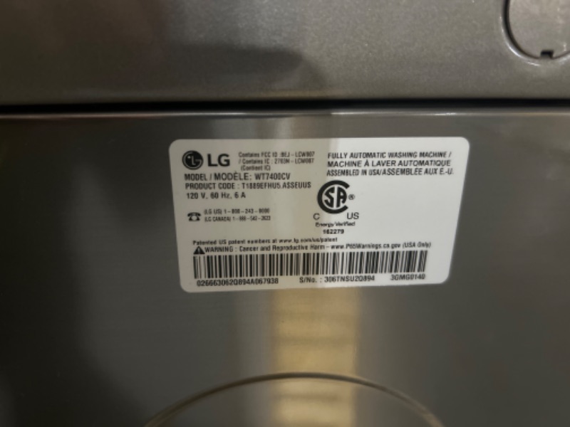 Photo 8 of LG TurboWash 5.5-cu ft High Efficiency Impeller Smart Top-Load Washer (Graphite Steel) ENERGY STAR