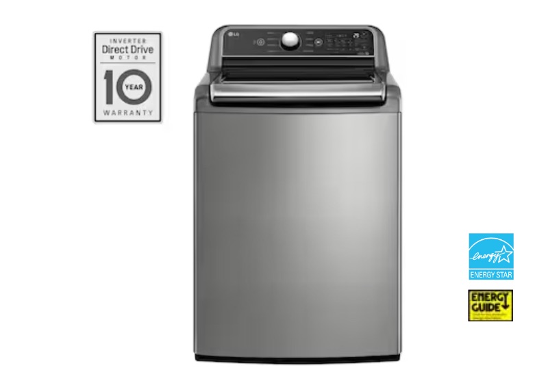 Photo 1 of LG TurboWash 5.5-cu ft High Efficiency Impeller Smart Top-Load Washer (Graphite Steel) ENERGY STAR