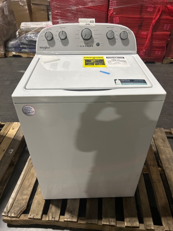 Photo 2 of Whirlpool 3.5-cu ft High Efficiency Agitator Top-Load Washer (White)