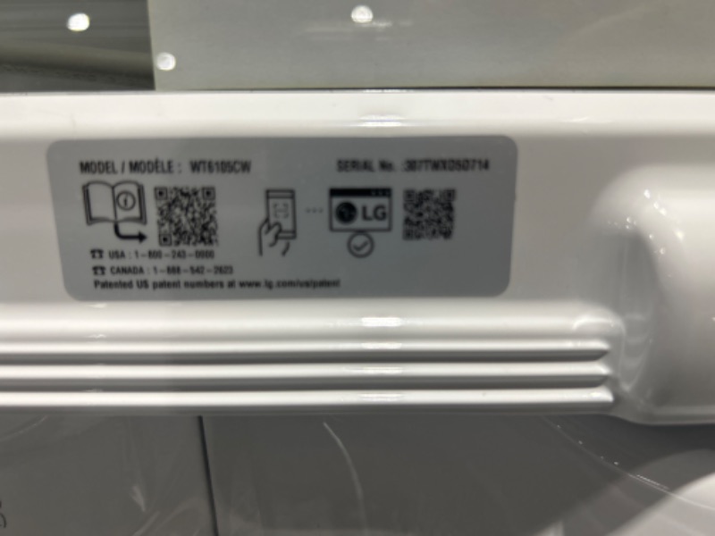 Photo 5 of LG 4.1-cu ft Agitator Top-Load Washer (White)