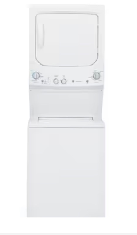 Photo 1 of GE Electric Stacked Laundry Center with 3.8-cu ft Washer and 5.9-cu ft Dryer