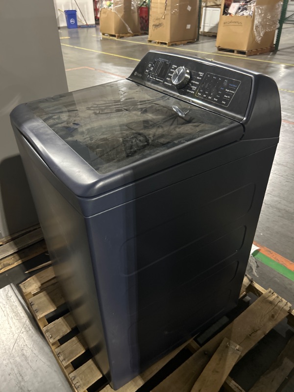 Photo 1 of GE Profile 5.4-cu ft High Efficiency Impeller Smart Top-Load Washer (Sapphire Blue) ENERGY STAR