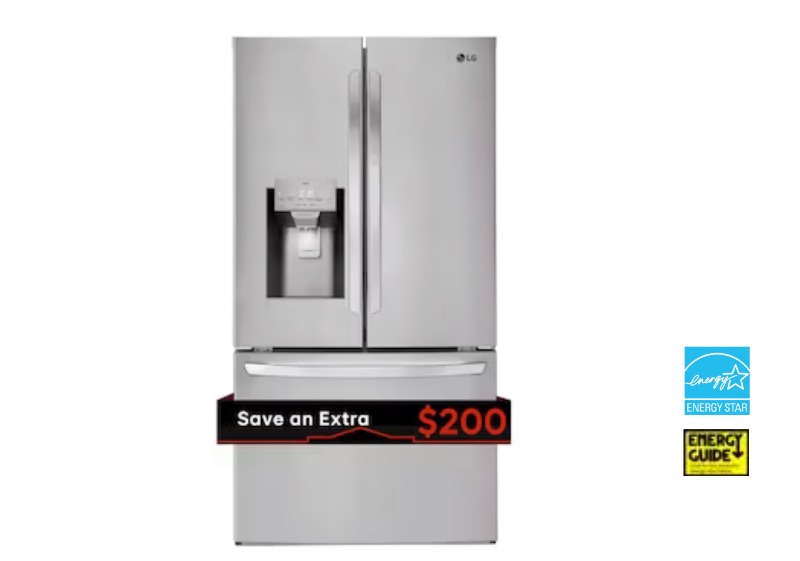 Photo 1 of LG 27.7-cu ft Smart French Door Refrigerator with Ice Maker (Fingerprint Resistant) ENERGY STAR