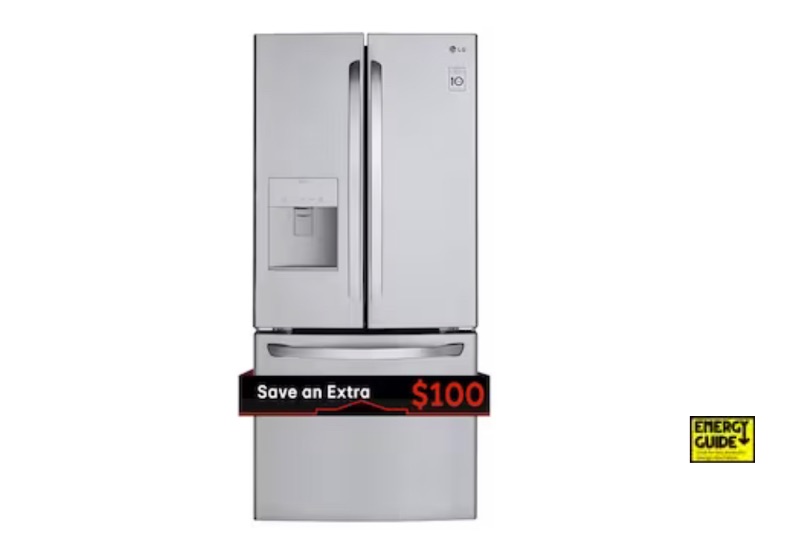 Photo 1 of LG 21.8-cu ft French Door Refrigerator with Ice Maker (Stainless Steel) ENERGY STAR