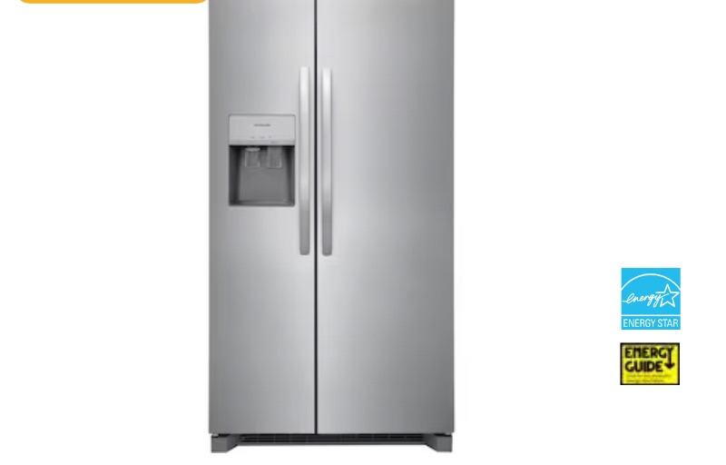 Photo 1 of Frigidaire 25.6-cu ft Side-by-Side Refrigerator with Ice Maker (Fingerprint Resistant Stainless Steel) ENERG