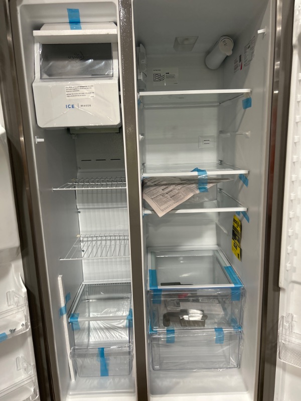 Photo 1 of Frigidaire 25.6-cu ft Side-by-Side Refrigerator with Ice Maker (Fingerprint Resistant Stainless Steel) ENERG