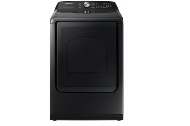 Photo 1 of Samsung 7.4-cu ft Steam Cycle Smart Electric Dryer (Brushed Black)