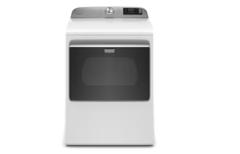 Photo 1 of Maytag SMART Capable 7.4-cu ft Smart Electric Dryer (White)