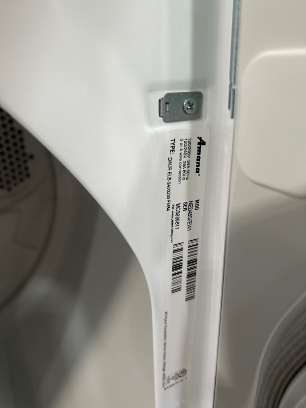 Photo 4 of Amana 6.5-cu ft Electric Dryer (White)