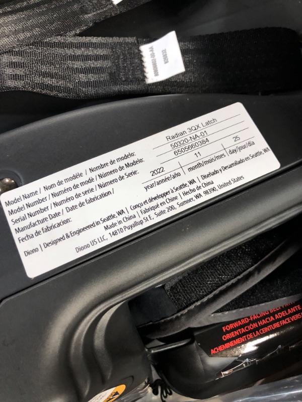 Photo 7 of Diono Radian 3QX 4-in-1 Rear & Forward Facing Convertible Car Seat