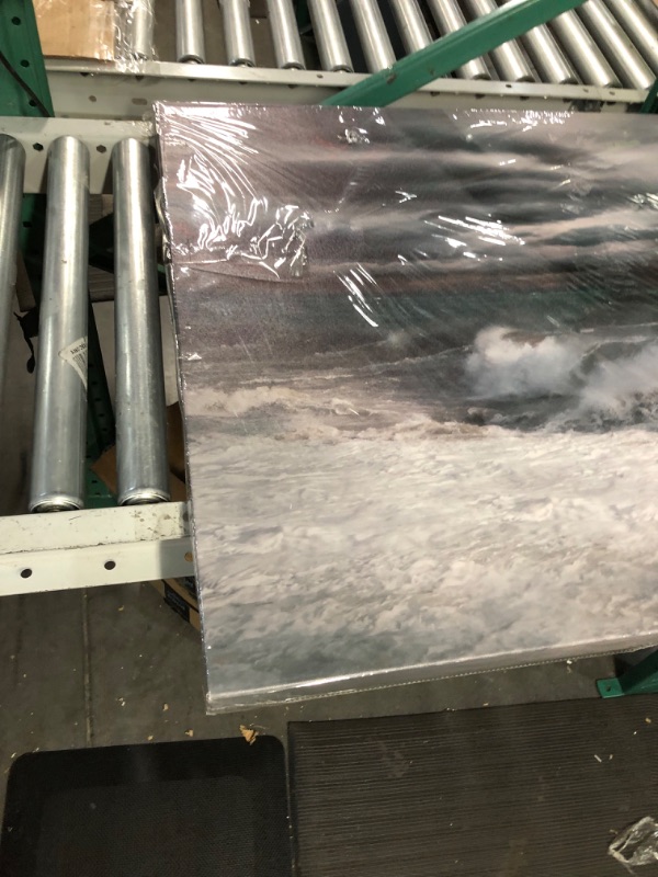 Photo 1 of *DAMAGED* Ocean Storm Waves Large (30x60) 30x60 Blue 
