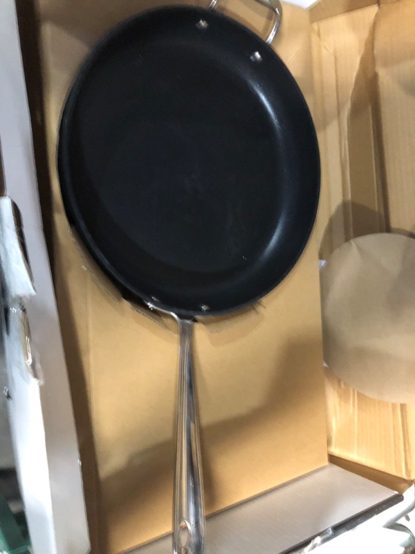 Photo 5 of **damaged**All-Clad E1002S63 HA1 Hard Anodized Nonstick Fry Pan Cookware Set, 10 Inch and 12 Inch Fry Pan, 2 Piece, Grey 10-Inch and 12-Inch