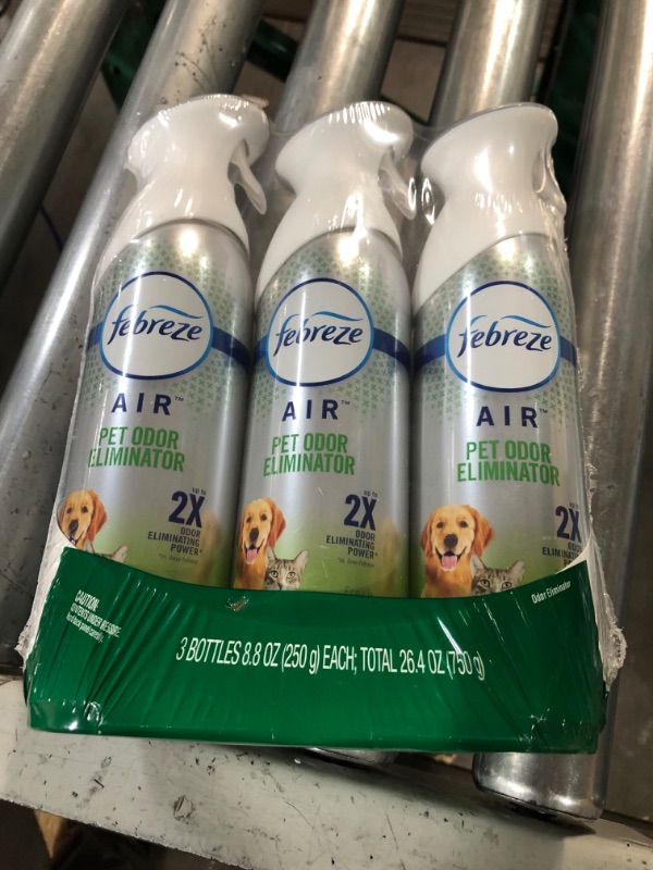 Photo 3 of Febreze Air Freshener Spray, Heavy Duty Pet Air Freshener for Home, Pet Friendly, Odor Fighter for Strong Odor, 8.8 Oz (Pack of 3) Fresh 8.8 Ounce (Pack of 3)