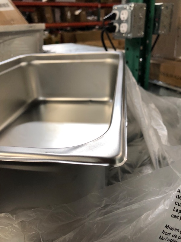 Photo 1 of **CORNERS BENT***Winco 6-Inch Deep Stainless Steel Spillage Pan, Full Size