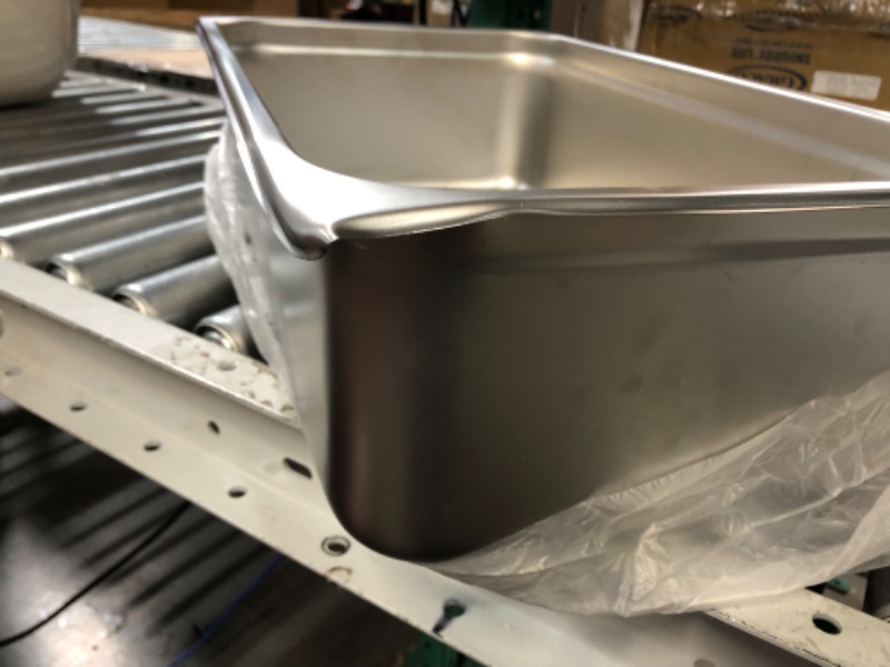 Photo 5 of **CORNERS BENT***Winco 6-Inch Deep Stainless Steel Spillage Pan, Full Size