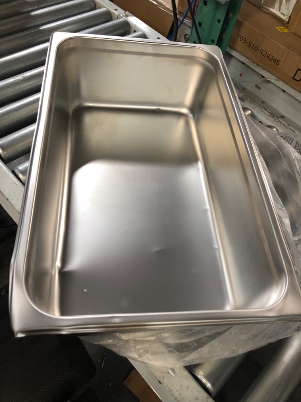 Photo 2 of **CORNERS BENT***Winco 6-Inch Deep Stainless Steel Spillage Pan, Full Size