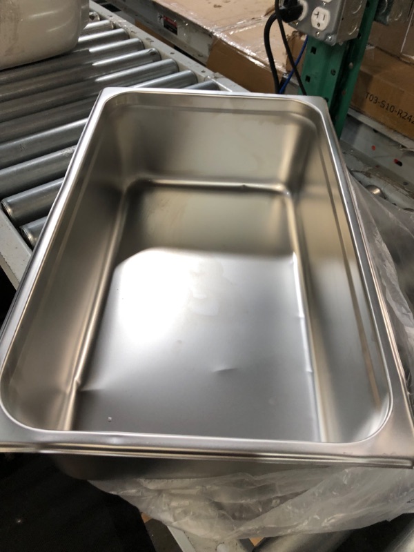 Photo 3 of **CORNERS BENT***Winco 6-Inch Deep Stainless Steel Spillage Pan, Full Size