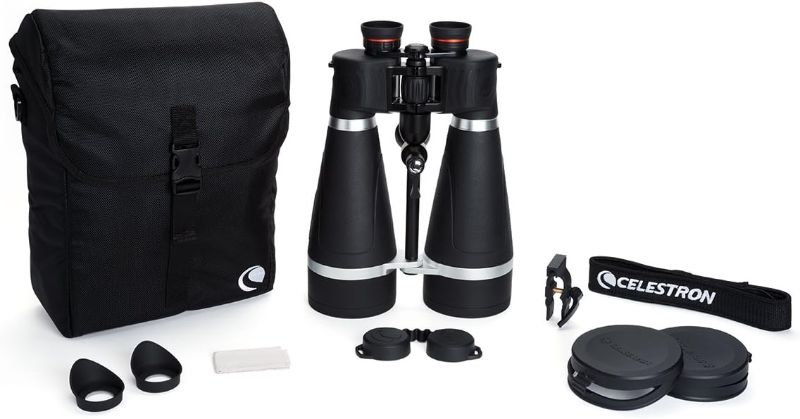 Photo 1 of **SEE NOTES**
Celestron – SkyMaster Pro 20x80 Binocular – Outdoor and Astronomy Binocular – Large Aperture for Long Distance Viewing – Fully Multi-coated XLT Coating – Tripod Adapter and Carrying Case Included
