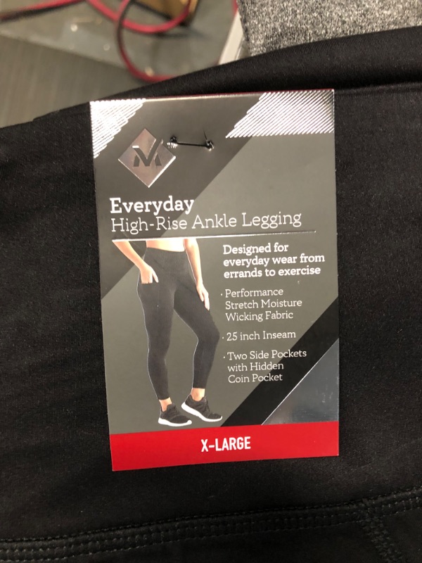 Photo 4 of Member's Mark Ladies Everyday Ankle Legging 2 PACK XL BLACK/GREY