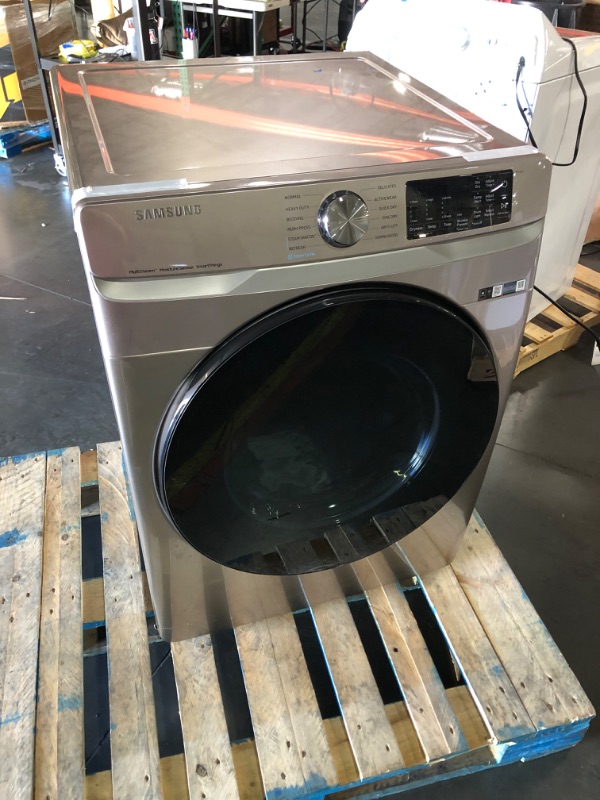 Photo 4 of **DENT**Samsung  7.5 cu. ft. Smart Gas Dryer in Champagne