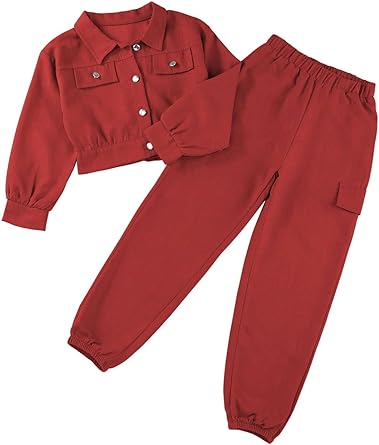 Photo 1 of blibean Unisex Boy Girl Cargo Clothes Sets Pants Outfits Size 14-15