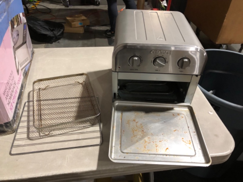 Photo 7 of **small dent on left front corner***Cuisinart TOA-26 Compact Airfryer Toaster Oven, 1800-Watt Motor with 6-in-1 Functions Stainless Steel