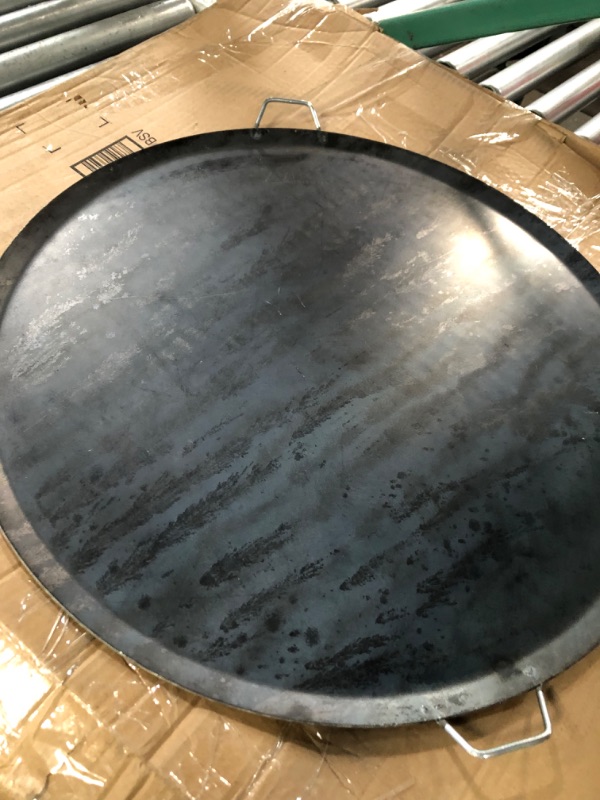 Photo 2 of **light scratches***Extra Large Comal Para Tortillas Grandes Redondo for Tortillas y Quesadilla Carbon Steel Heavy Duty Metal Handle (23 In)