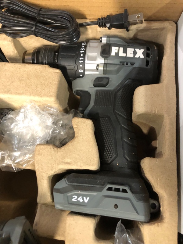 Photo 2 of **missing item**Flex FXM201-2A 2-Tool 24-Volt Brushless Power Tool Combo Kit with Soft Case (2-Batteries Included and Charger Included)