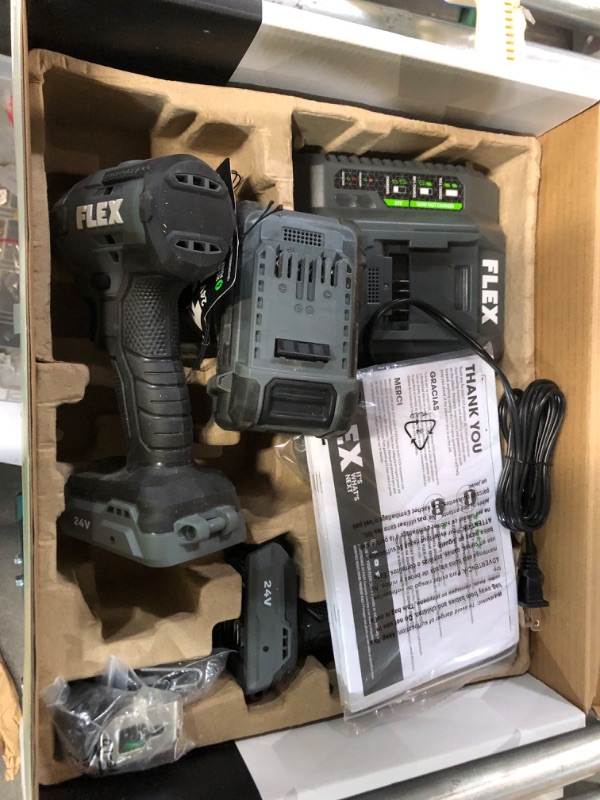 Photo 5 of **missing item**Flex FXM201-2A 2-Tool 24-Volt Brushless Power Tool Combo Kit with Soft Case (2-Batteries Included and Charger Included)