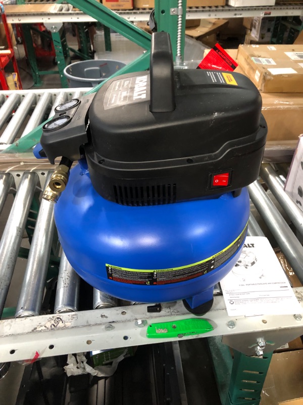 Photo 2 of ***POWERS ON - DIRTY***
Kobalt 6-Gallons Portable 150 PSI Pancake Air Compressor