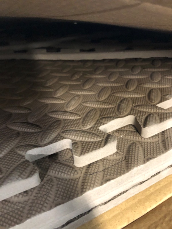 Photo 1 of ProsourceFit Puzzle Exercise Mat ½”, EVA Foam Interlocking Tiles, Protective Flooring for Gym Equipment and Cushion for Workouts Brown - 1/2 Inch - 24 Sq Ft - 6 Tiles