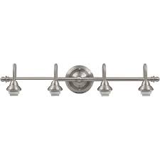 Photo 1 of **no hardware**Style Selections D and c 30.12-in 4-Light Brushed Nickel Traditional Vanity Light Bar