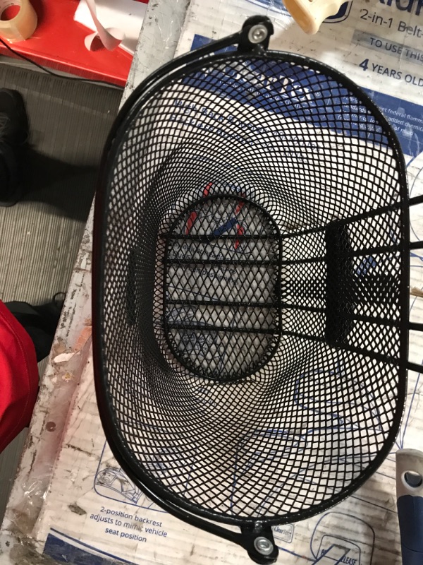 Photo 4 of **STOCK PHOTO IS A REFERNCE ONLY**  Steel Mesh Bike Basket with Quick Release Bracket, Hanging Basket