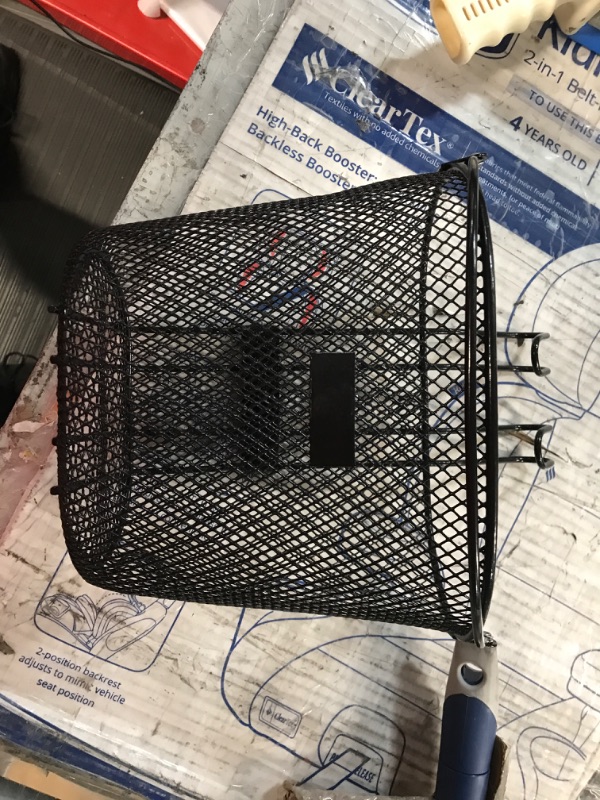 Photo 2 of **STOCK PHOTO IS A REFERNCE ONLY**  Steel Mesh Bike Basket with Quick Release Bracket, Hanging Basket