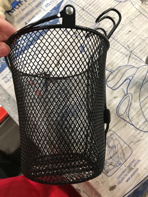 Photo 3 of **STOCK PHOTO IS A REFERNCE ONLY**  Steel Mesh Bike Basket with Quick Release Bracket, Hanging Basket