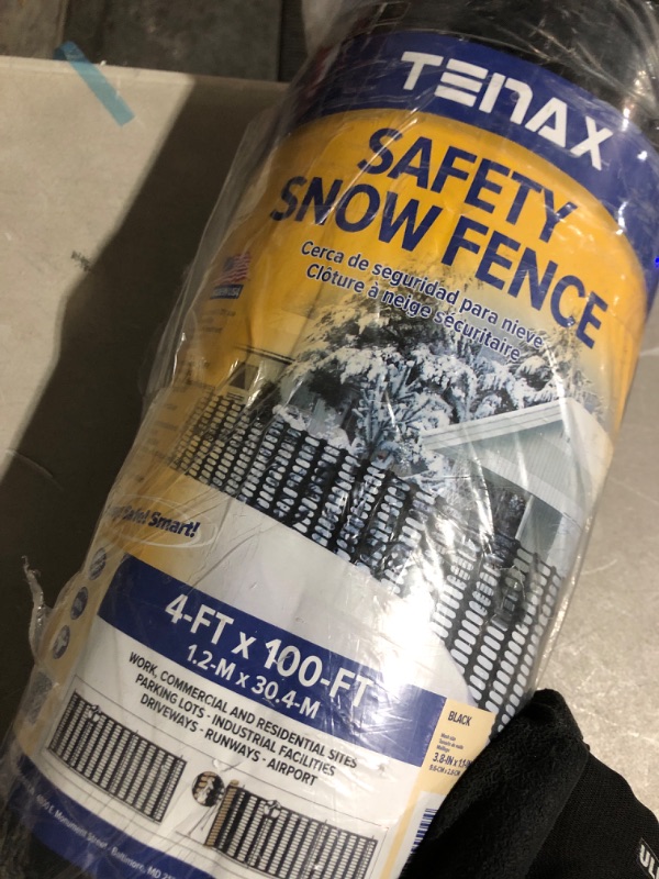 Photo 2 of * used * good condition * see images * 
Tenax Safety Snow Fence, 4' x 100', Black