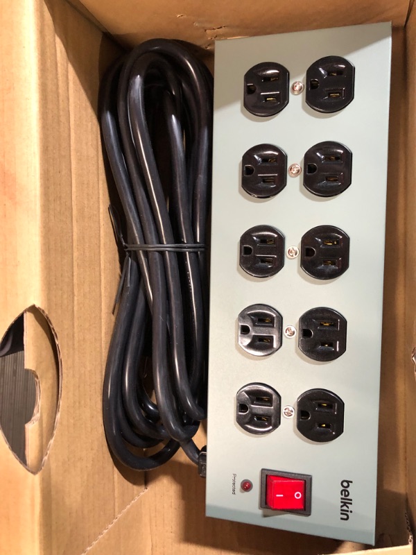 Photo 2 of Belkin Store and Charge (AC Classroom Charging Station for Laptops, Tablets) & 10-Outlet Metal Power Strip Surge Protector