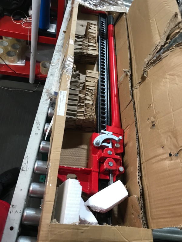 Photo 1 of BIG RED TR6501B Torin 48" Ratcheting Off Road Utility Farm Jack, 3 Ton (6,000 lb) Capacity, Red