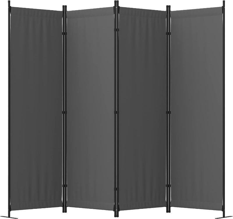 Photo 1 of Ecolinear 4 Panel Room Divider Folding Screen  (Grey)