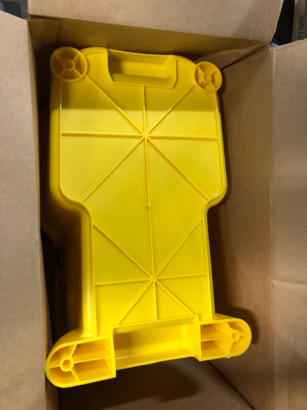 Photo 4 of Rubbermaid Commercial Products, Mop Bucket with Wringer on Wheels, Heavy Duty All-in-One Tandem Mopping Bucket, Yellow, 31 Quart (FG738000YEL)