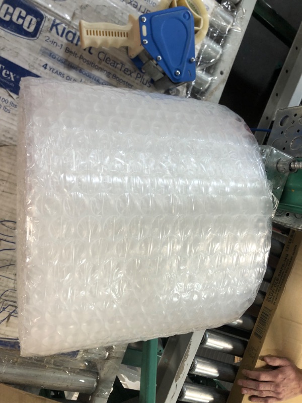 Photo 4 of Duck Brand Bubble Wrap Roll, Original Bubble Cushioning, 12" x 60', Perforated Every 12" (1061835), Clear