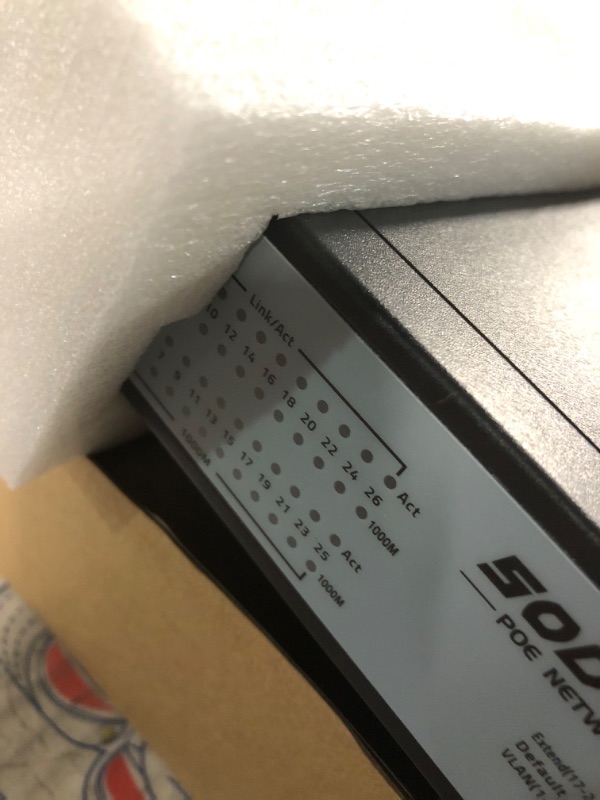 Photo 1 of SODOLA 24 Port Gigabit PoE Switch 400W|24 Gigabit PoE+ Ports&2 Gigabit SFP Uplink, 