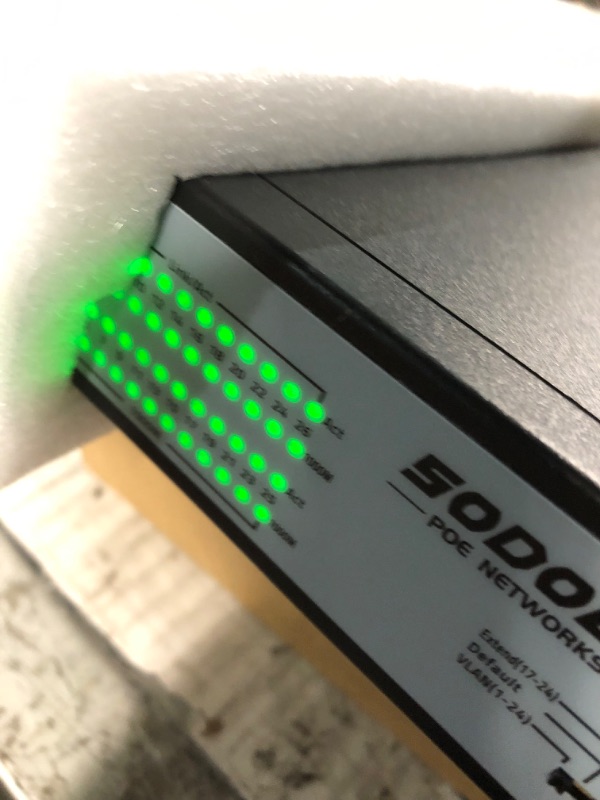 Photo 1 of SODOLA 24 Port Gigabit PoE Switch 400W|24 Gigabit PoE+ Ports&2 Gigabit SFP Uplink, 
