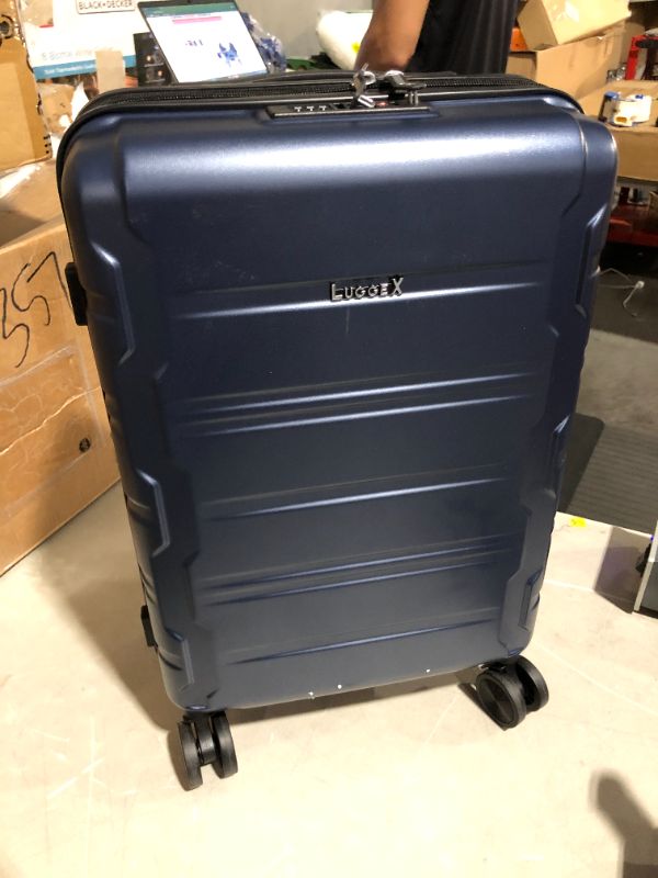 Photo 1 of *STOCK PHOTO FOR REFERENCE* LUGGEX Carry On Luggage with Aluminum Frame Dark Blue 20