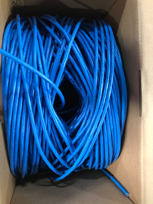 Photo 2 of (USED) CAT6 Plenum (CMP) Cable 1000FT | Network Analyzer Test Passed | 23AWG 4Pair, Solid 550MHz Network Cable 10Gigabit UTP