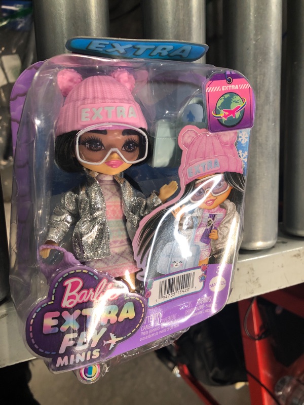 Photo 2 of Barbie Extra Minis Travel Doll with Winter Fashion